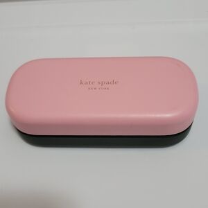 Kate Spade Hard Shell Glasses Sunglasses Case With Cleaning Cloth Pink Green